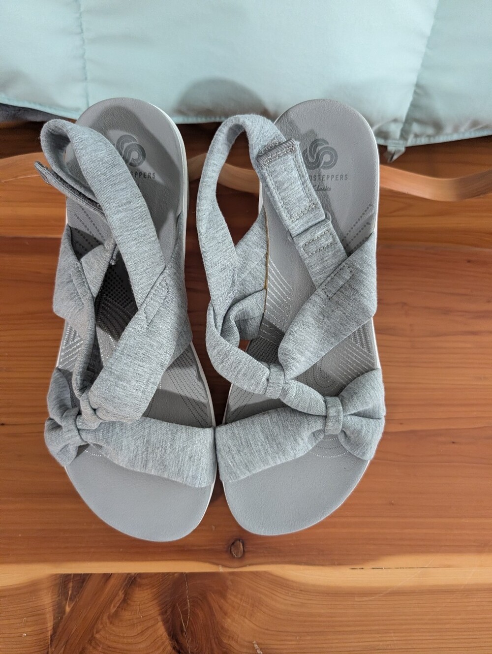 Cloudsteppers by Clarks Gray Knotted Slingback Sandals